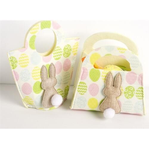 Easter Decoration Rabbit Easter Eggs Storage Basket Fabric Wedding Candy Bags Gift Boxes Bunny Easter Decor for Home Baskets