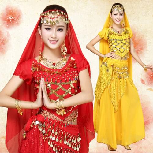 Child bollywood dance costumes skirts adults kids women plus size clothes dress jupe wear indian dancers dancing sari costume