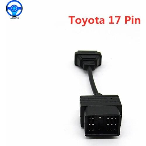 For T-oyota 17 PIN to OBD1 OBD2 Adapter Diagnostic Cable for Toyota 17pin to 16pin OBDII Extension Cable free shipping