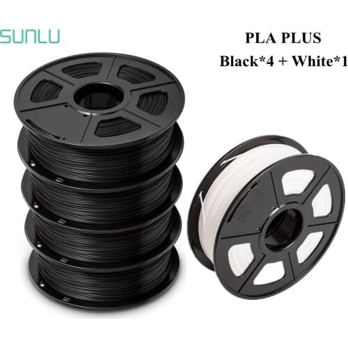 SUNLU PLA+ Filament 3D Printer Filamen PLA PLUS 1KG A Roll 1.75MM Filament Buy 4 Rolls Get 1 Roll Free Gift on 328 Live