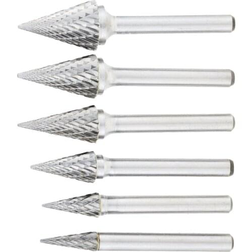 1Pc MX type head tungsten carbide alloy rotary file tip burr grinder grinding tool drilling milling engraving electric drill