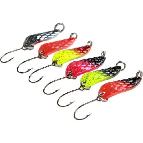 Gorgons 5pcs/Lot Fishing Kit Spoon Lure 3g Micro Fishing Tackle Box For Freshwater Stream Origin Hook Isca
