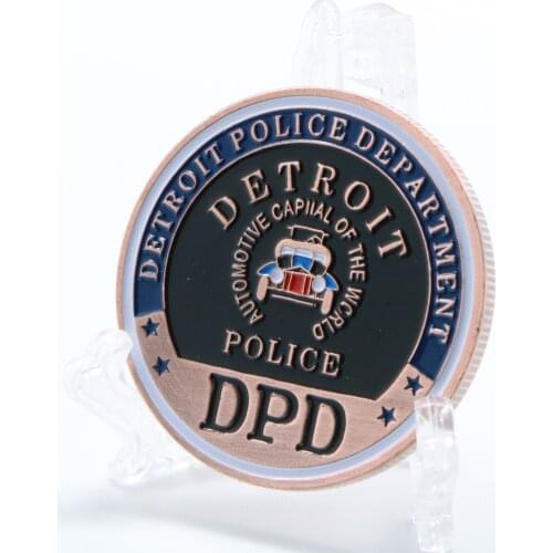 City Commemorative Coin Detroit Coin Military Fan Badge Series Archangel Saint Michel Coin Crafts Collectibles Home Decoration