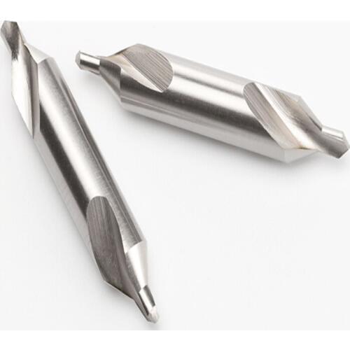 HSS Combined Center Drills Metal Drill Bit Spiral Spotting Drill Countersinks Kit A-Type for Hole Machining 1.0-6.0mm