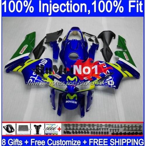 Injection For HONDA CBR 600RR 600F5 600CC Movistar Blue CBR600RR 107MC.10 CBR 600 CBR600 RR 2005 2006 CBR600F5 F5 05 06 Fairings