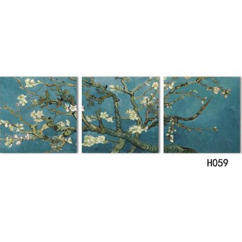 3 Panel Modern Printed Van Gogh Flower Tree oil Painting Picture Canvas Art Home Decor Wall Pictures For Living Room No Frame