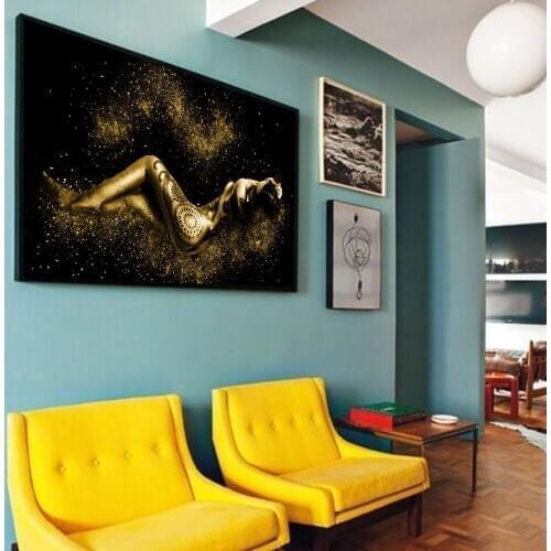DDWW Canvas Painting Wall Picture Figure Black Tattoo Woman Canvas Painting Wall Art Picture Print PosterHome Decor No Frame