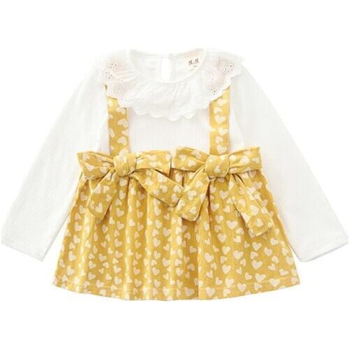 2019 Korean edition long-sleeved baby princess 0-1-2-3 year old female baby dress spring and autumn dress new Girl