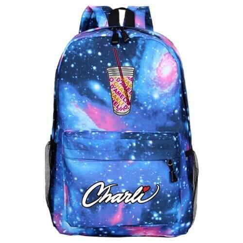 Girls Beautiful Backpack Charli D'Amelio Men Women Boys Daily School Bags Casual new pattern Laptop Backpack Travel Knapsack