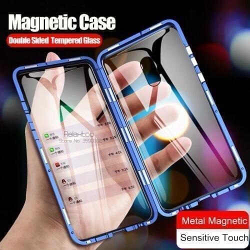 Magnetic case For xiaomi redmi 8a double sided glass cover xaomi xiomi redmi note 8 pro Case redmi8 a redmi8a note8 Metal coque