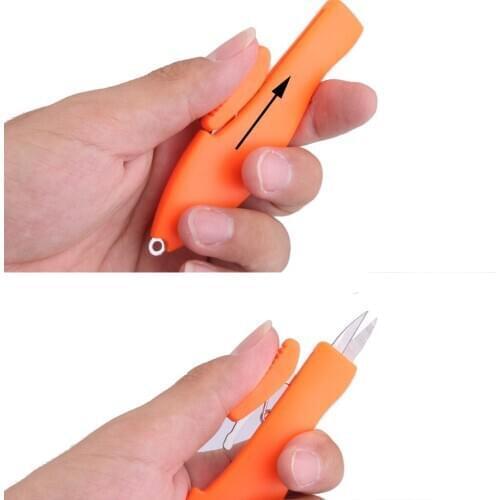 Portable Fish Shape Fishing Scissor Sewing String Line Cutter Tackle Tool Random Color