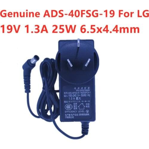 Genuine 19V 1.3A 25W 6.5x4.4mm ADS-40FSG-19 Power Supply AC Adapter For LG LCAP26-E E1948S E2242C E2249 24M35DB Monitor Charger