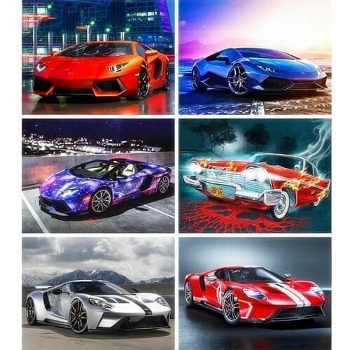 Full Square Diamond Mosaic Car 5D Diamond Painting Cross Stitch diamond Embroidery Picture Of Rhinestones Resin Drill Handmade