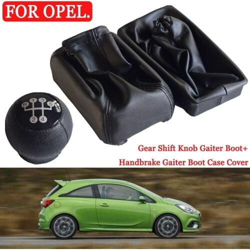 Car Shift Gear Stick Lever Knob Gaitor Leather Boot For OPEL CORSA C 2001-06 TIGRA B 2004-12 COMBO C 2001-11 Car Styling