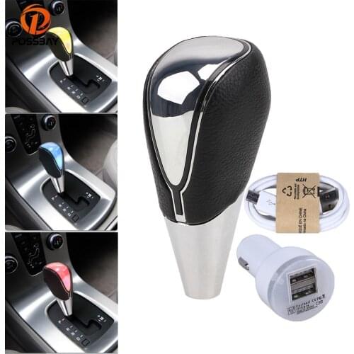 POSSBAY Touch Activated LED Car Gear Shift Knob Gear Stick Shift Lever Knod for Golf 4 Audi A4 B5 BMW E36 MT Gear Head