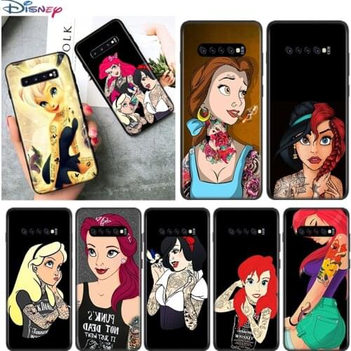 Disney Princess Tattoo For Samsung Galaxy S21 S20 FE S10e S10 S9 S8 S7 S6 Lite Plus Edge Ultra 5G Silicone Phone Case
