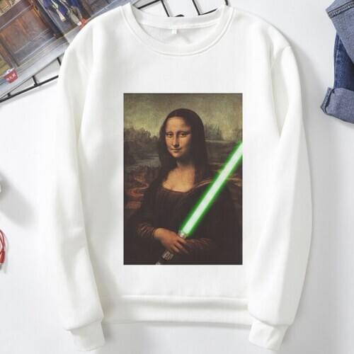 Montalisa Holding Green Sword Moletom Clothes 2020 New Fashion Streetwear Women Hoodies Harajuku Aesthetic White Tops Sweetshirt