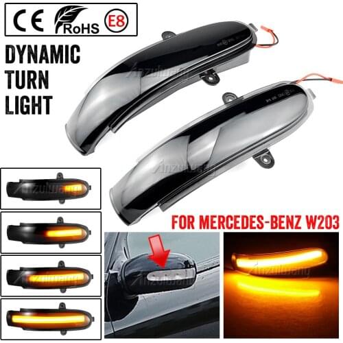 Turn Signal Rearview Side Wing Mirror LED Light Sequential Dynamic Blinker For Mercedes Benz C Class W203 S203 CL203 2000-2007