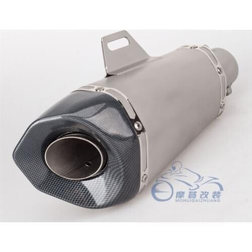 51mm universal motorcycle exhaust pipe muffler escape moto large hexagonal exhaust for Z900 MT09 CBR300