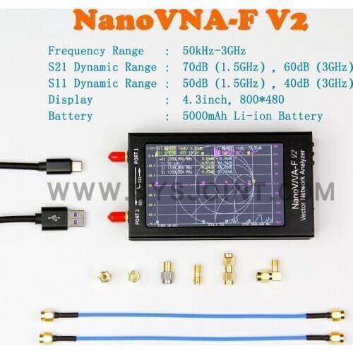 NanoVNA V2 4.3 inch 3GHz NanoVNA-F V2 HF VHF UHF Vector Network Analyzer Antenna Analyzer SWR