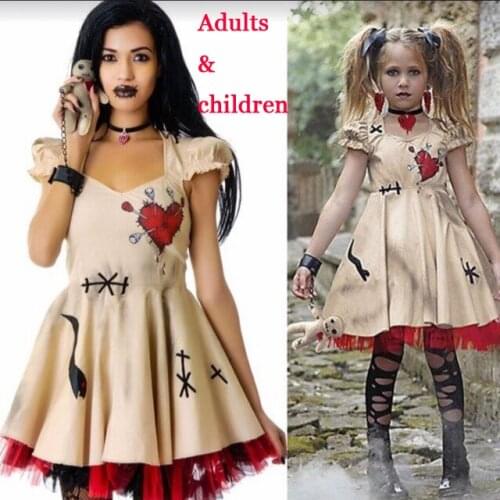 Adult child costume halloween devil Cosplay Party devil Corpse Bride Costume Female Halloween scary Costume Vampire