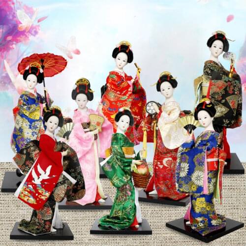 Japanese Figure Puppet Geisha Silk Man Kimono Doll Wedding Japanese Style Decoration Gift Home Decoration Accessories home decor