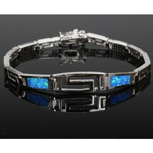 JZB0061 New Arrival Blue Opal Gem Bracelets For Womens Bracelets & Bangles Jewelry for Man Lover Bracelet