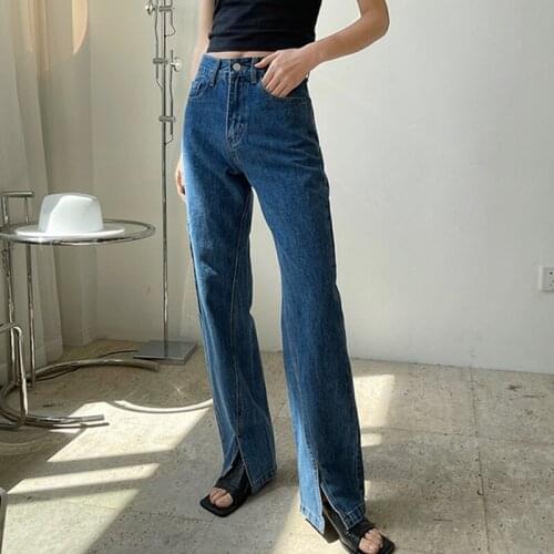 2021 New Summer High Quality Women Jeans Cotton Loose Fashion Solid Color Ladies Pants Casual Elegant Female Trousers T148