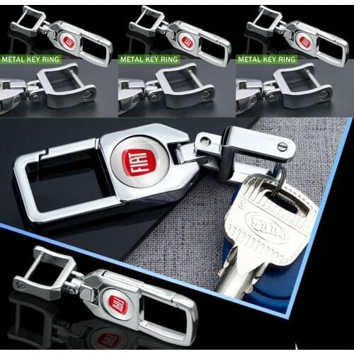 1pcs Car Logo Keyring Auto Keychain Keys Trinket Automotive Goods for Fiat 500 Ducato Punto Tipo Grande Panda Bravo Croma 595