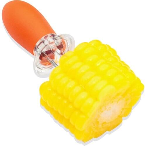 10/20pcs Bbq Skewers Stainless Steel Barbecue Corn Fork Rubber Handle Grills Portable Gadget Camping Tools Kitchen Accessories