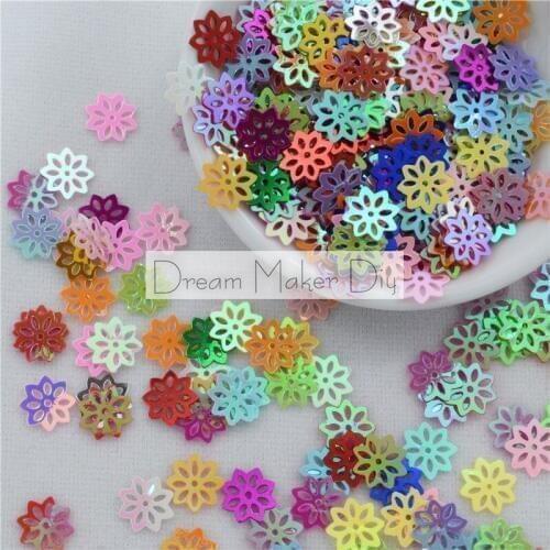 25g/lot 10mm Brilliant/AB Plating Flower Shape Loose Sequin Paillette Sewing,Wedding,Kids DIY Garment Accessorie