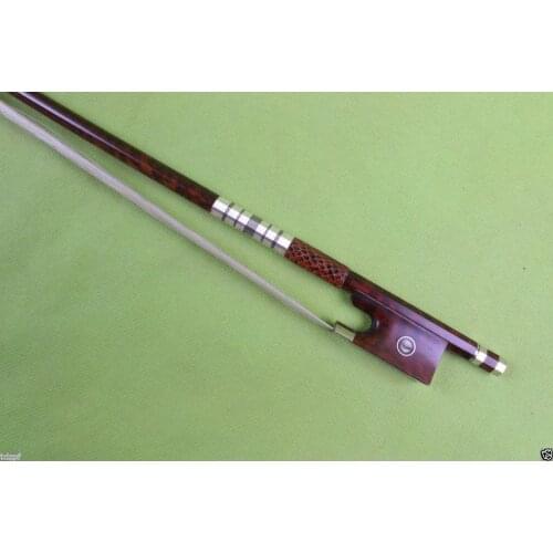 4/4 Snakewood Violin Bow Flame Snakewood Straight Advance Horse Hair Violin parts #1709