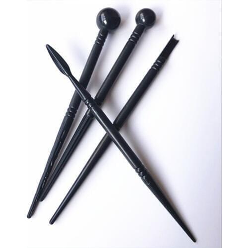 4 Pcs/Set Flower Petals Modeling Mold Kitchen Accessories Plastic Black Cake Decoration Pen Cake Decorating Tools