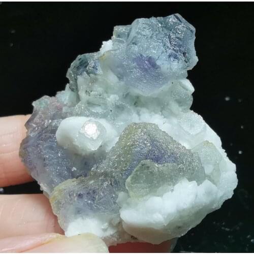 40.4gNatural ladder green fluorite and crystal symbiotic mineral specimen healing energy home decoration QUARTZ GEM