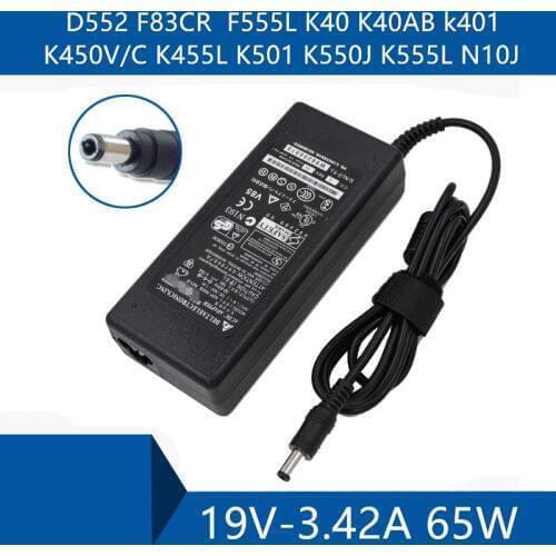 Laptop AC Adapter DC Charger Connector Port Cable For ASUS D552 F83CR F555L K40 K40AB k401 K450V/C K455L K501 K550J K555L N10J
