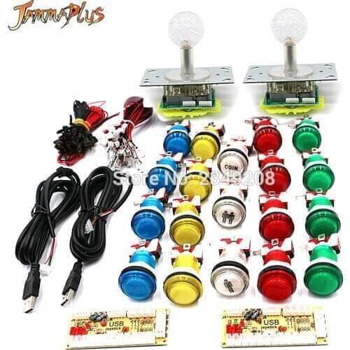 Arcade Mame Joystick Zero Delay Arcade DIY Kit USB Encoder To PC Arcade LED Light Joystick+ Illuminated Push Button LED Cable