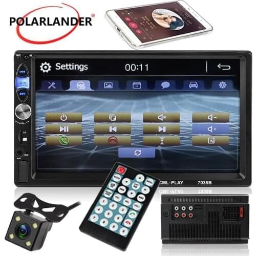 2 Din 7'' Mirror Link Car Radio Stereo 2018 New Multi-languages Bluetooth MP5 MP4 12V AUX USB TF Touch Screen