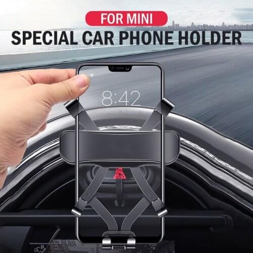 Car Mobile Phone Holder Air Vent Mount Stand GPS Gravity Bracket For Mini Cooper Countryman F54 F55 F56 F60 Car Accessories