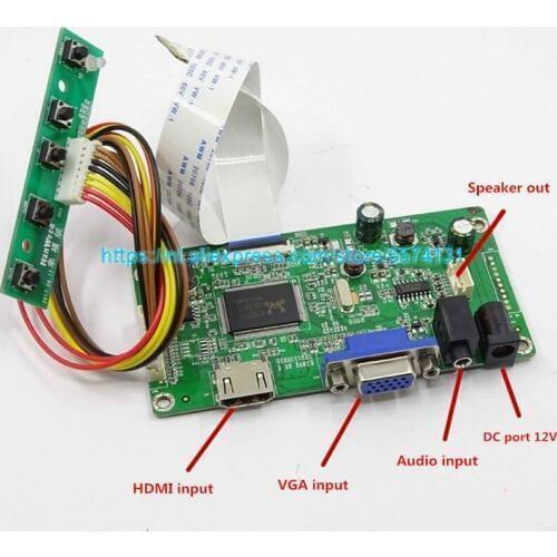 Free shipping kit for B140HTN01.6 LP125WF2-SPB3 LP156WF6-SPB5 HDMI + VGA LCD LED LVDS EDP Controller Board Driver