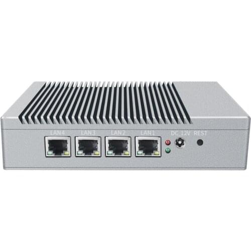 BKHD G40-4L-WIF Mini PC 4 Lan port Fanless VGA HDMI J4125 1.83GHz Quad Core CPU Computer for Office Business Personal Pfsense
