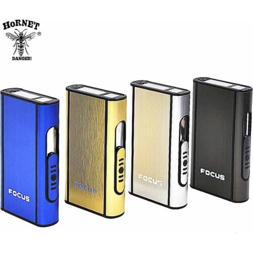 Focus Portable Cigarette Tobacco Case Metal Smoke Box Waterproof Cigarettes Smoking Stash Jar for Storage Tobacco Holder