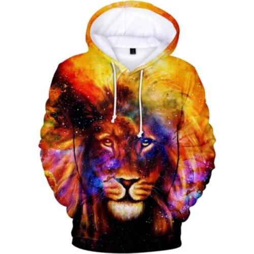 Hot Sale Film glory kingdom King The Lion King Simba 3D Men Hoodie Pullovers sweatshirt Men/Women Hip hop Harajuku Men Hoodie Pu