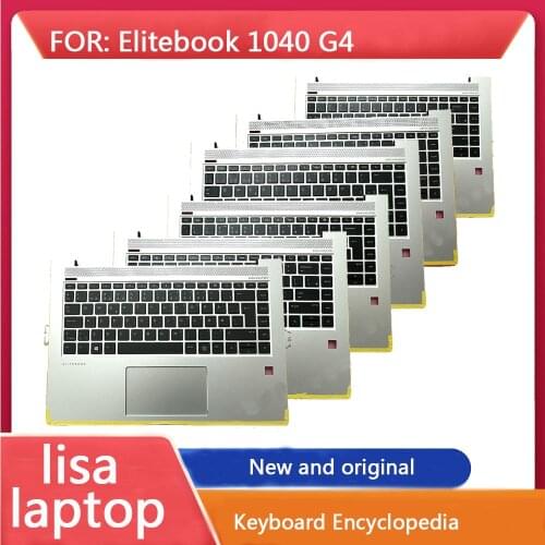 Suitable For HP EliteBook 1040 G4 Notebook Palm Pad Keyboard Top Cover FP Hole Touch Pad Silver New Keyboard Language Encycloped