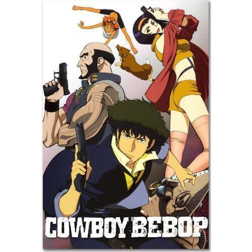 Cowboy Bebop Spike Jet Japanese Anime 5 Silk Fabric Wall Poster Art Decor Sticker Bright