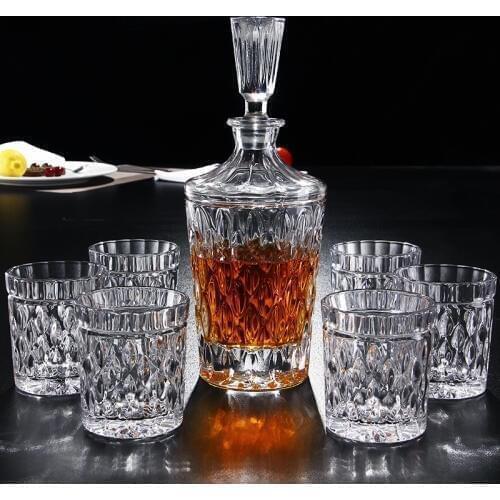 Creative Crystal Glass Wine glass whiskey brandy snifters glass Set Wine Bottle Decanter Wine Bottle and cup set nice Gift