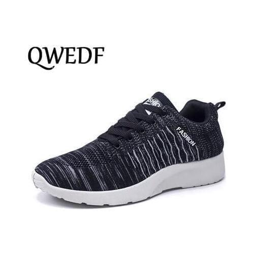QWEDF New Fahion Men Casual Shoes Male Trainers Shoes Brand Walking Breathable Footwear Shoes Male Designer Lace Up Flats CZ-57