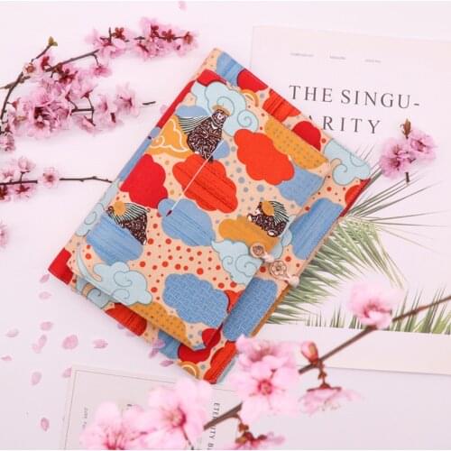 20201A5 A6 Kawaii Cute cloth Dotted Notebook school office stationery Blank line grid dots planner 6 Holes Spiral Ring Binder