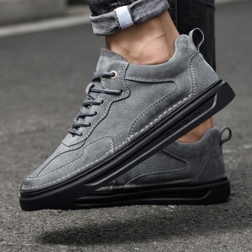 Mens shoes genuine leather spring fashion casual shoes mens shoes British cow leather shoes mens trend casual shoes for men