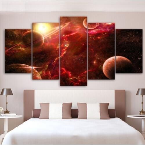 Outer space planets 5 Pieces set 5D DIY Diamond Painting universe stars sale Full Square round diamond Embroidery Mosaic Decor