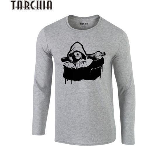 TARCHIA 2021 New Hooligan Slim Fit Long Sleeve T Shirt Men Cotton T-Shirts Brand Clothing Tshirt Men Trend Historical Fashion